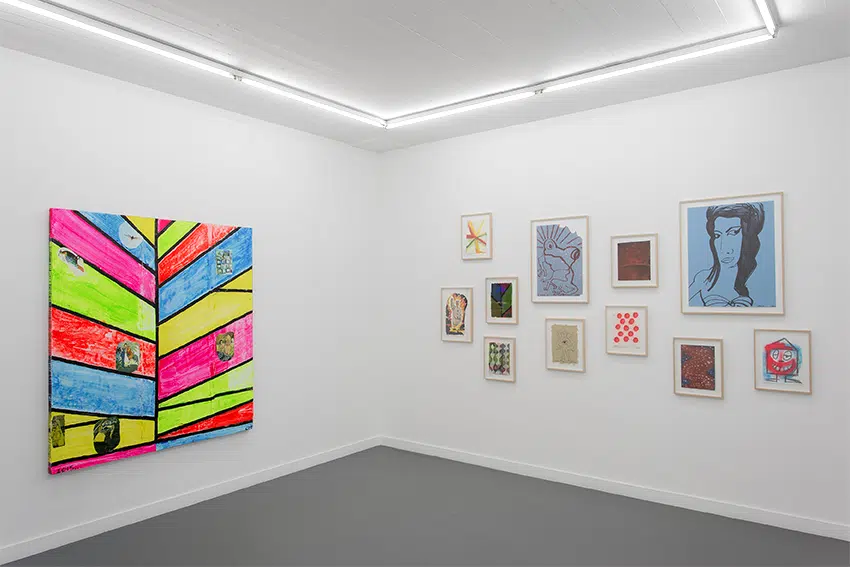 Chris Martin – Works on paper, Exhibition view