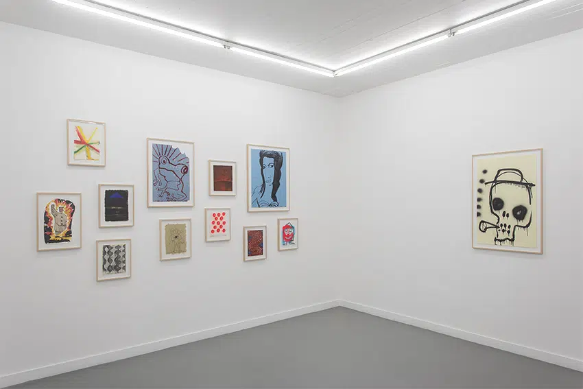 Chris Martin – Works on paper, Exhibition view